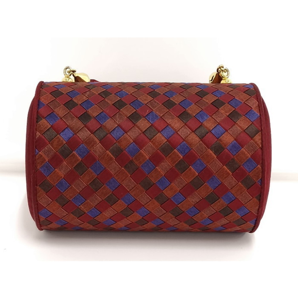 Bottega Veneta Intrecciato Bordeaux Handbag